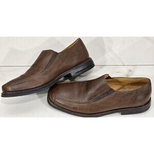 Sandro Muscoloni Men's Leather Loafers Slip On Shoe Comfort Gel Brown 10D Brazil